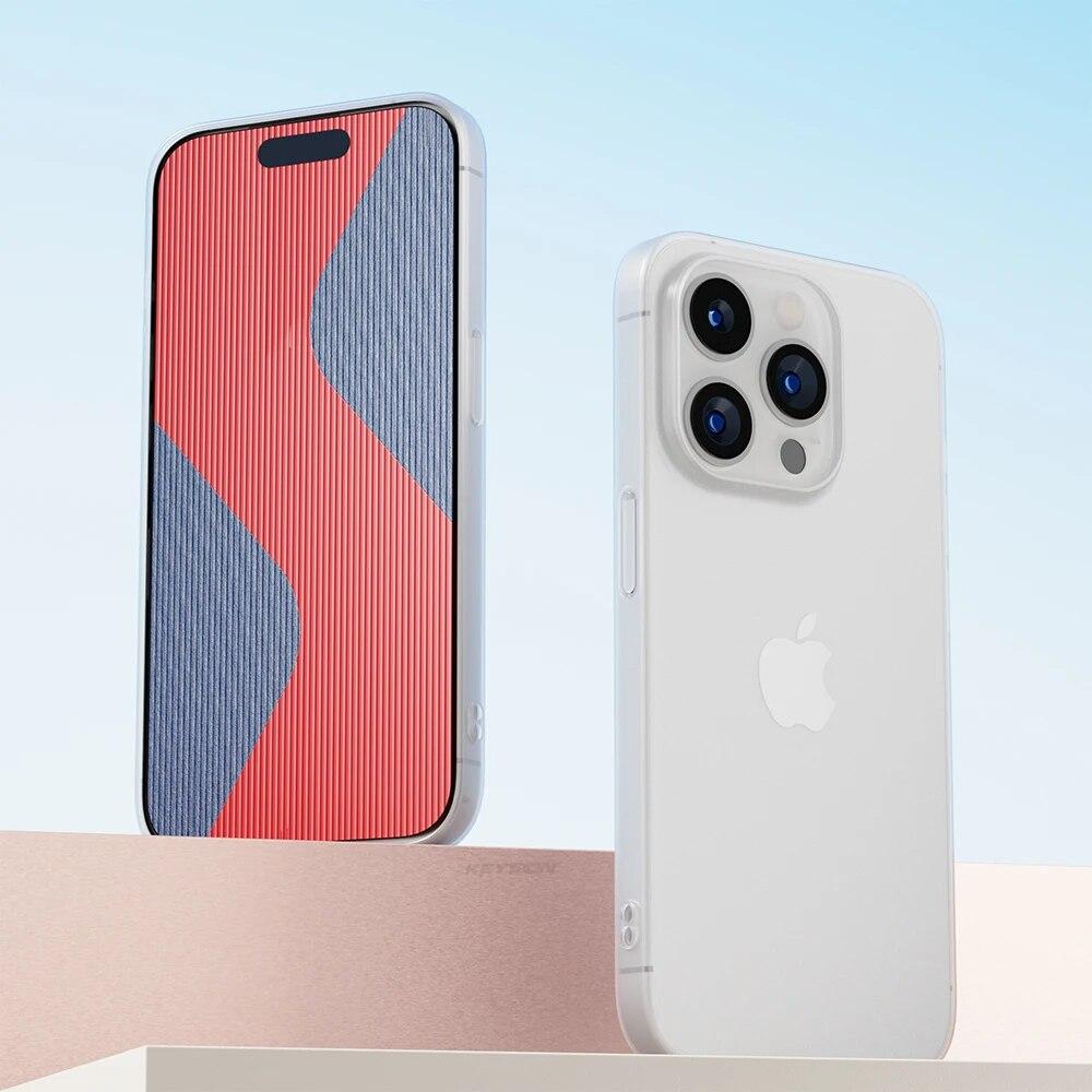 

Ультратонкий полипропиленовый чехол KEYSION для iPhone 15 Pro Max 15Plus, матовый жесткий ПК, полупрозрачный, тонкий, задняя крышка для iPhone 15 14 Pro Max for iPhone 15Pro Max чистый