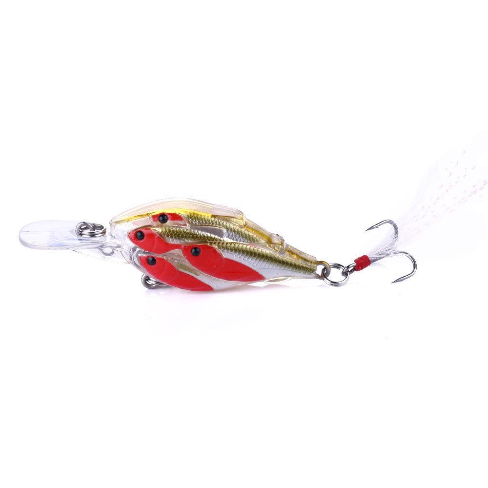 6.5cm6gFloating Rock Fake Bait6No. Hook Hard Bait Bionic Fish Bait Bass and Mandarin Fish Special High Simulation Fake Bait