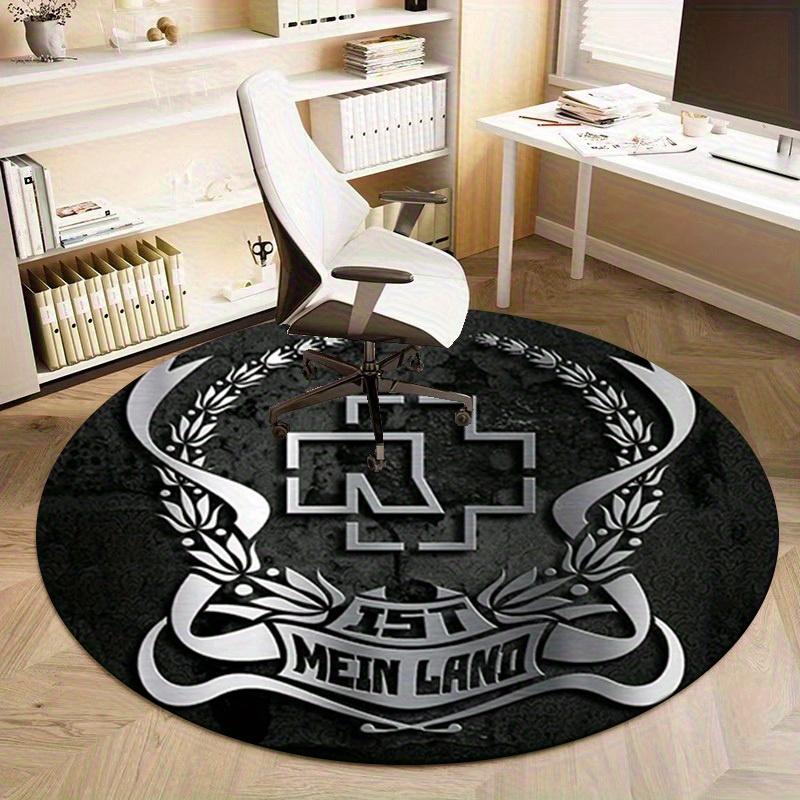 1 Stück Home Runder Teppich Büro Runder Teppich Außen Geschenk Dekoratives Silbernes Kreuz Design Bodenmatte Einzigartige Verzierung RC2790