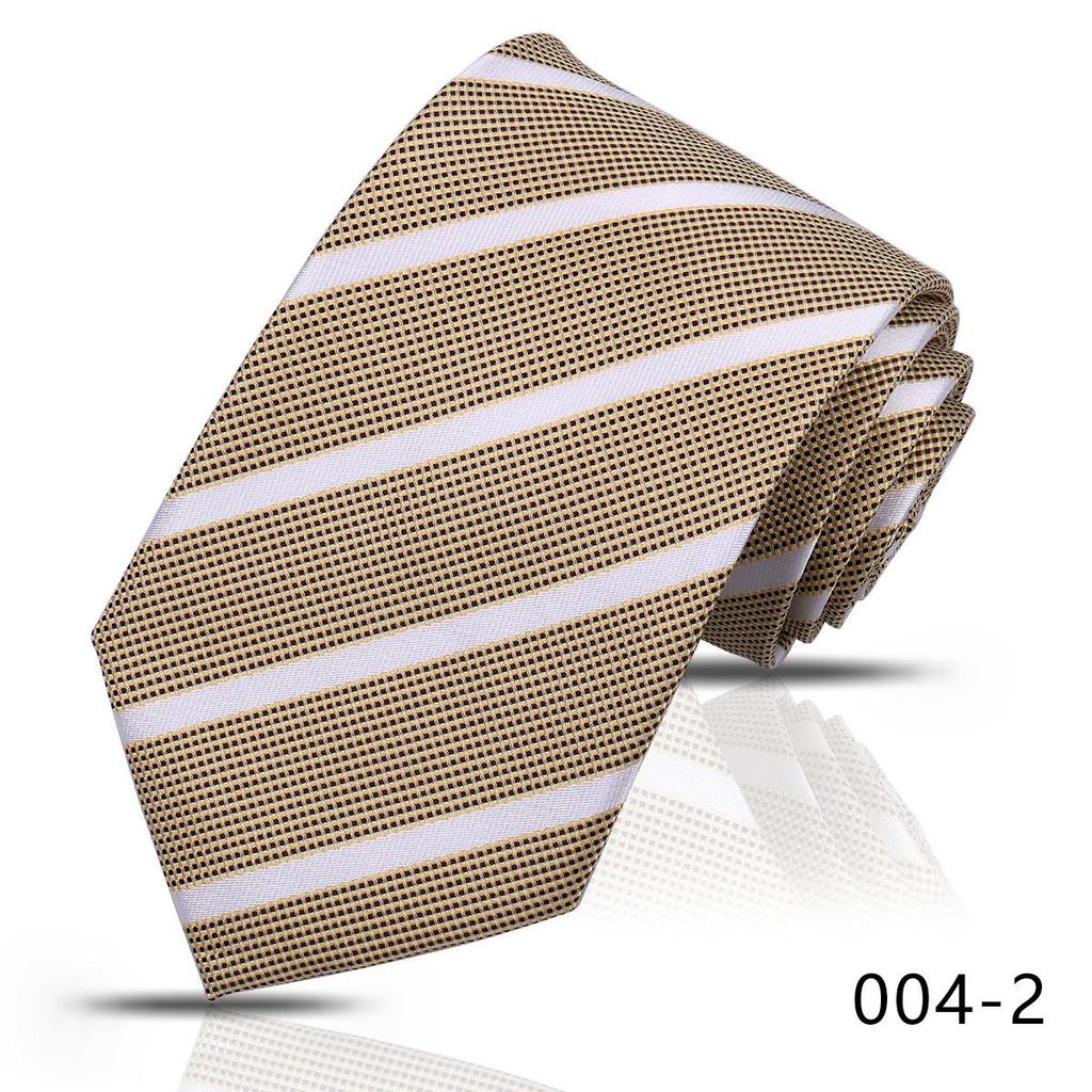 Hochwertige Herren-Seidenkrawatte, 8 cm breit, für Business und Hochzeitsanzug, mit diagonalen Streifen und Karomuster