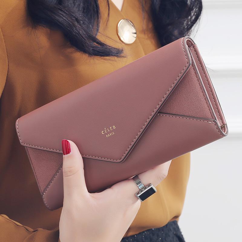 New Women Bag Ladies Long Design Wallet Women Girls Luxury Solid Clutch Coin Bag Purse Handbag Portefeuille Femme Cartera Mujer