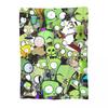 Invader-Zims Wolldecke Cartoon Dunkle Komödie Individuelle Überwurfdecke für Zuhause 200x150cm