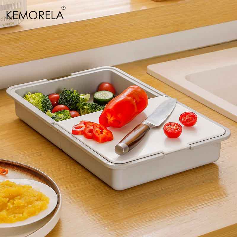 6-in-1 Vegetable Grater Set - Kitchen Multifunctional Grater Slicer with Drain Basket, Cutting Board for Fruits Salad Easy Clean