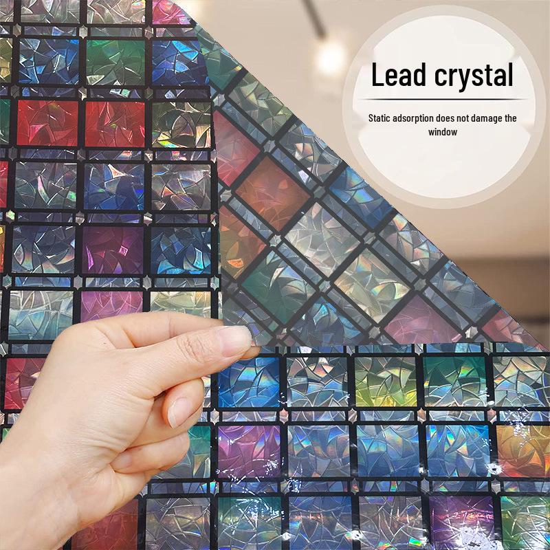 Colorful Thickened Translucent Window Stickers for Bedrooms & Living Rooms - Anti-Peep Glass Film for Offices