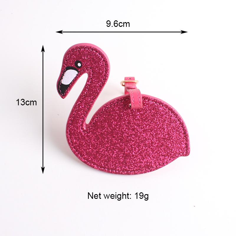 

1 шт. Креативный дизайн фламинго Бирка для багажа для путешествий Современный стиль Высококачественные аксессуары для багажа Этикетка для посадочного кейса розовый