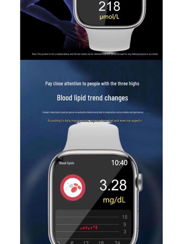 2025 M9 Non-Invasive Health Bracelet: Tracks Blood Glucose, Blood Pressure, Uric Acid, Heart Rate, Blood Oxygen, and Sleep for Seniors