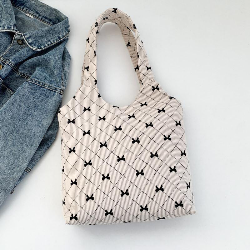 Fashionable And Stylish Corduroy Tote Bag For Women In Chic Colors With Large Capacity