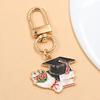 European & American Cross-Border Alloy Jewelry: Graduate's Hat & Flower Pendant Charm