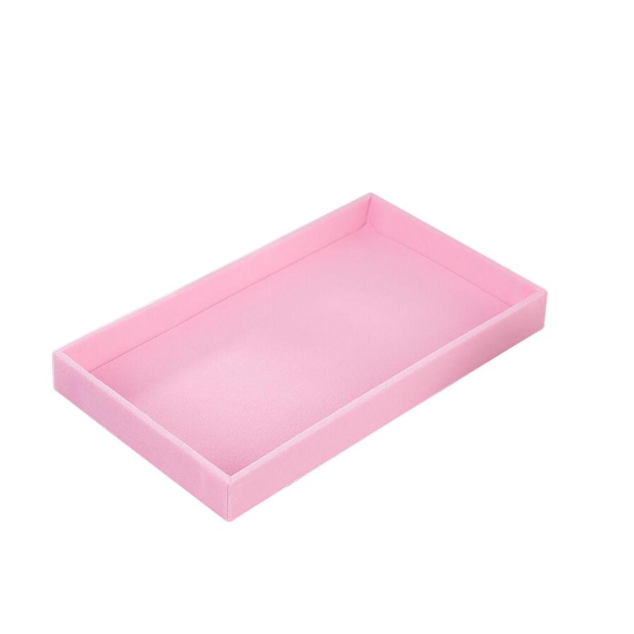 1PC, Flocking Jewelry Box Jewelry Tray, Color: Pink
