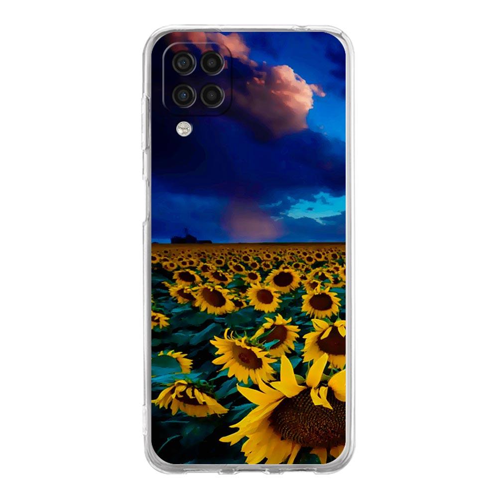 Pretty Sunflower Phone Case For Samsung Galaxy A51 A71 A21S A12 A11 A31 A41 A03S A13 A33 A73 A53 A52 A32 5G A23 Soft Clear Cover