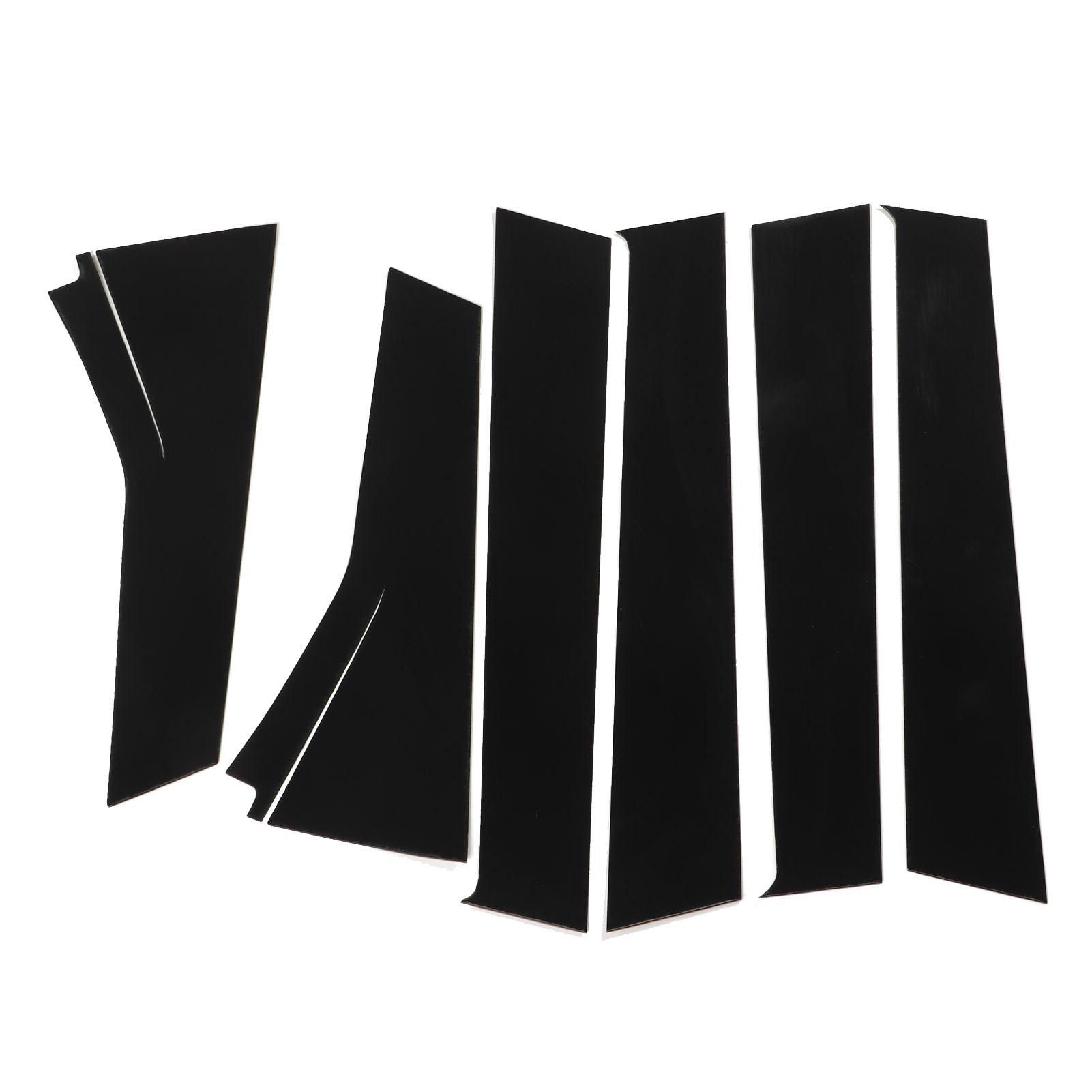 

6 ШТ Накладки на стойки дверей и окон, глянцево-черные, ПК, замена для JAZZ