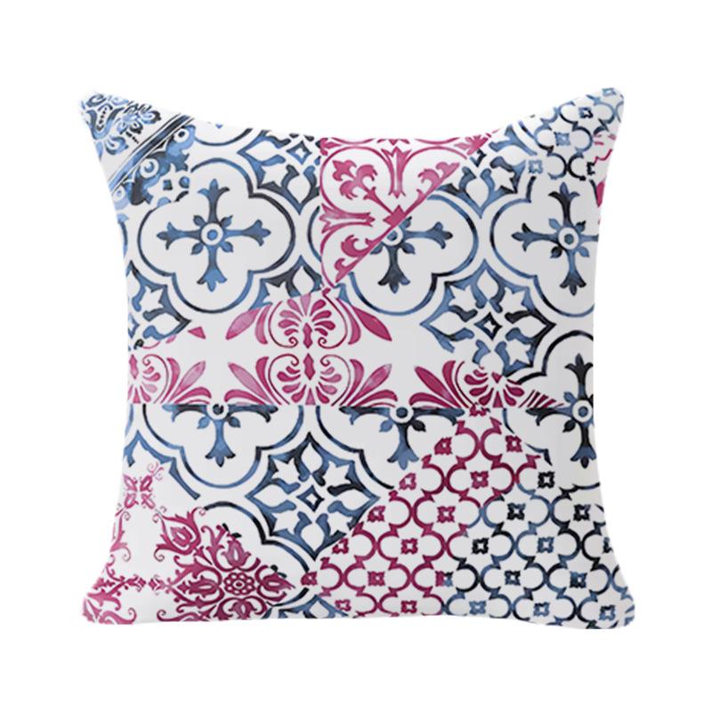 Einfacher geometrischer Druck Kissenbezug Abstraktes florales Wohnzimmer Sofa Kissenbezug