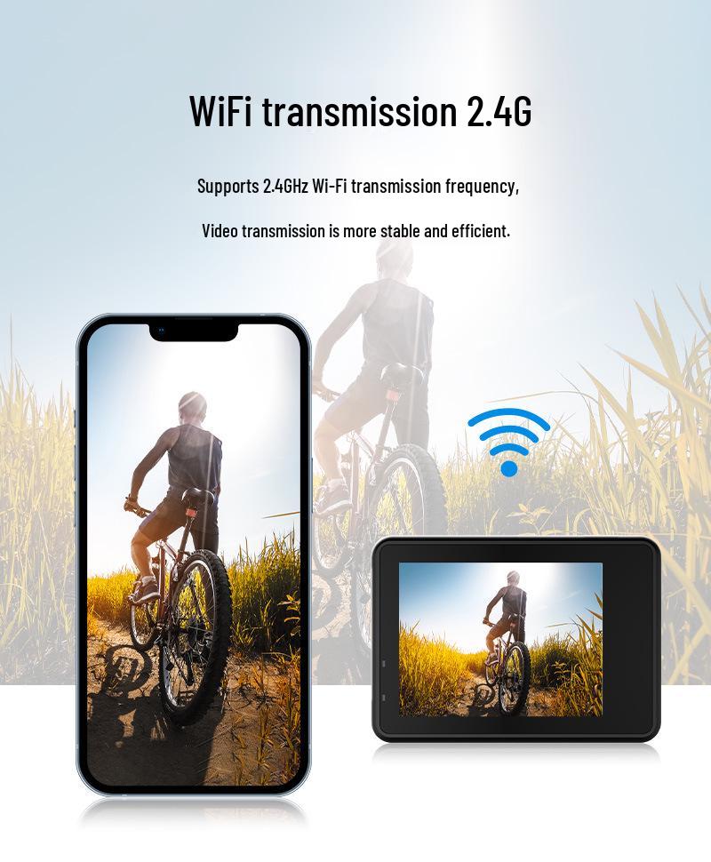 5K HD Sports Camera with Image Stabilization, Dual Color Screen & WiFi Remote for Outdoor Cycling