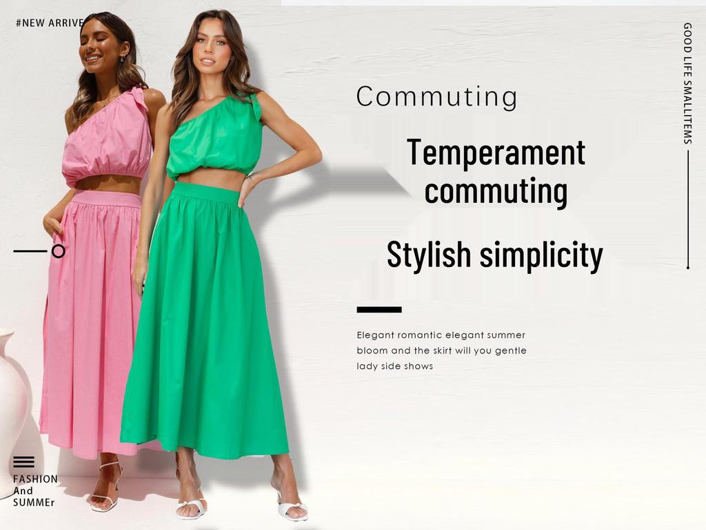 Women's Summer Fashion Elastic Waist Wide-Leg Pants - European & American Style