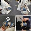 Cartoon Denim Shoulder Bag For Women With Stylish Design And Storage