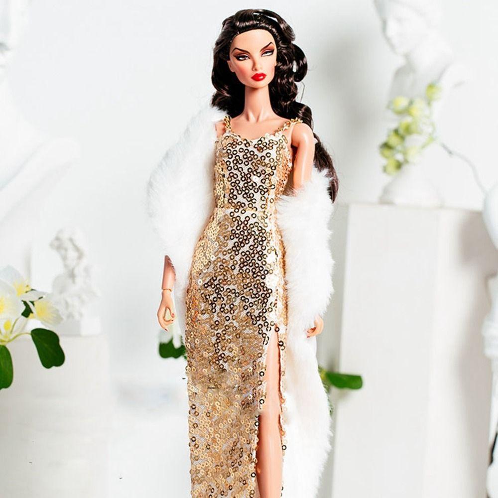 DIY Girls Sequin Dresses European Wedding Dresses New Birthday Gifts  for 30cm BJD Doll