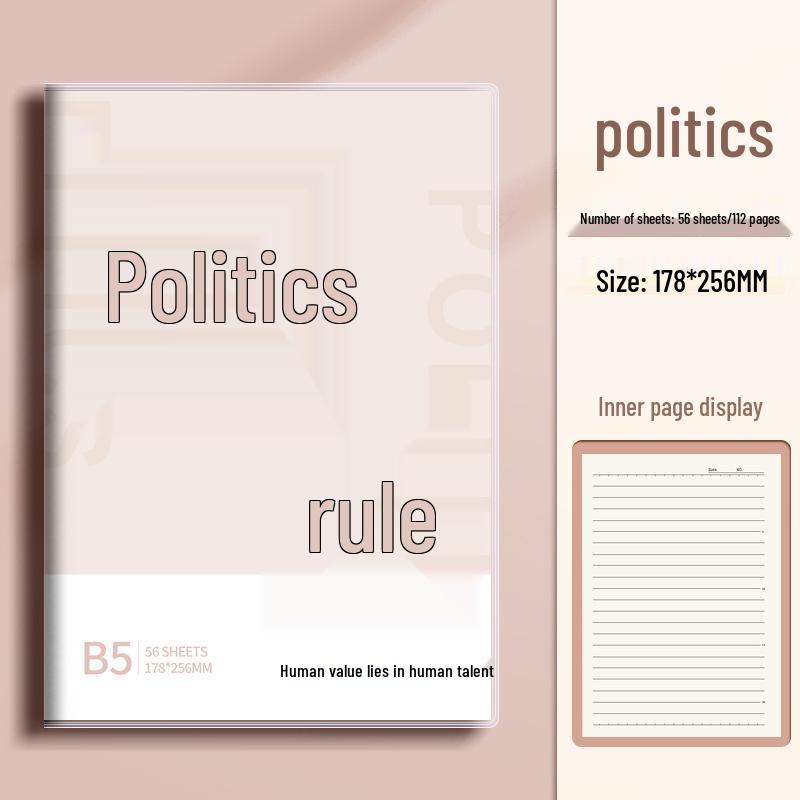 B5 Mehrfächerhefte: Komplettset für Politik, Geschichte, Englisch und Chemie - Perfekt für Schüler der Mittelstufe, Oberstufe und Studenten