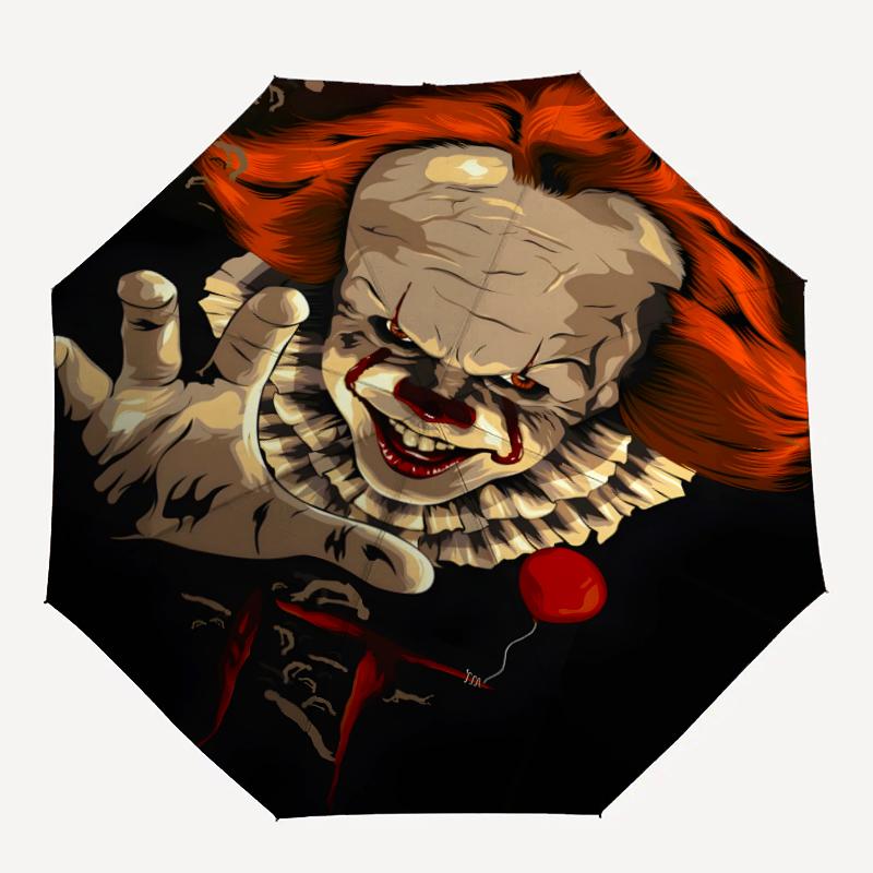 1pc Pennywise1 Umbrella, Sun Protection, And UV Shielding. It Has Eight Sturdy Ribs for Outdoor Use And Perfect Gift