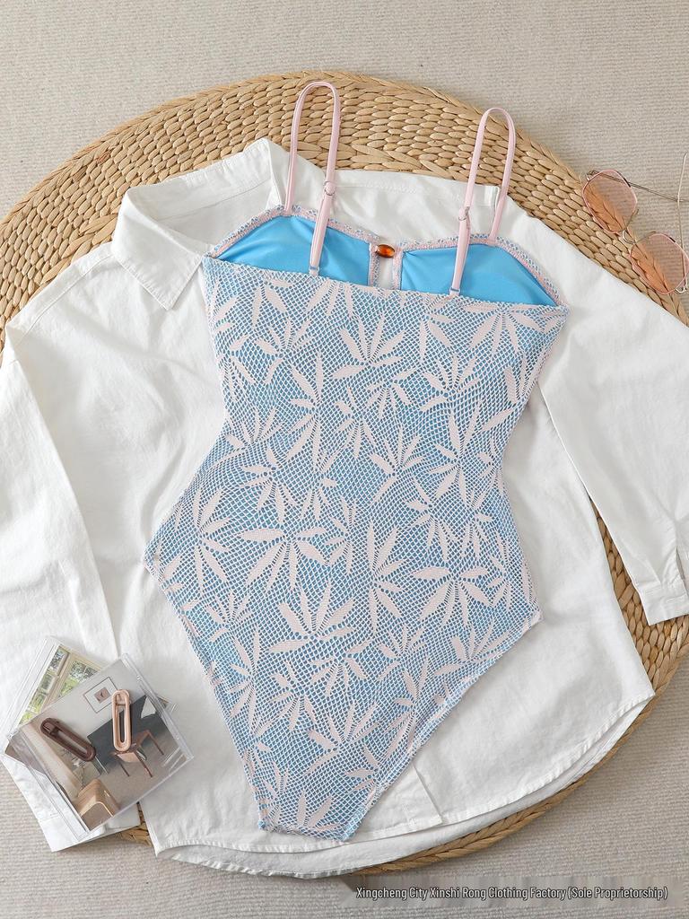 Summer 2026 Bohemian Halter Backless One-Piece Swimsuit