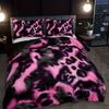Pink Leopard Abstract Print Duvet Cover Set High-Definition Print Soft Comfortable Light Beige-Friendly Breathable Bedding Quilt