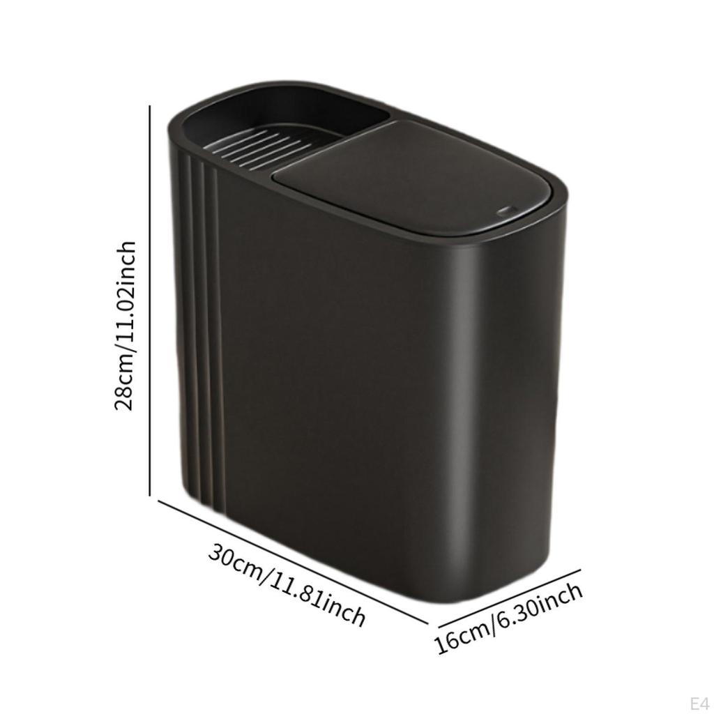 12l Bathroom Garbage Tank with Cover for Space Under The Sink