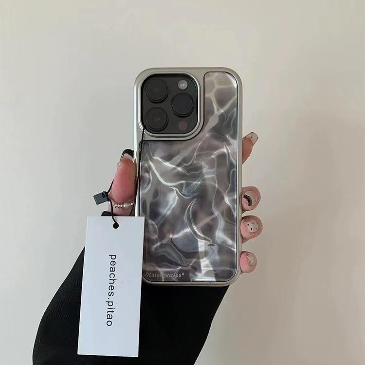 

Premium Silver Water Ripple Phone Case for iPhone 15/14/13/12/11 Pro Max 15