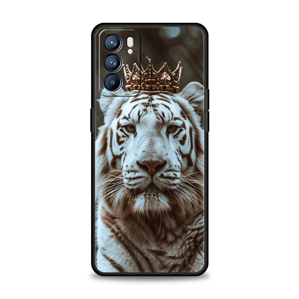 Etui na telefon Zwierzęta Tygrys Wilk Lew Do Oppo A54 A53 A52 A15 A95 A16 A78 A79 A80 A98 4G Find X5 X6 Reno10 12 13 F Pro 5G Pokrowiec