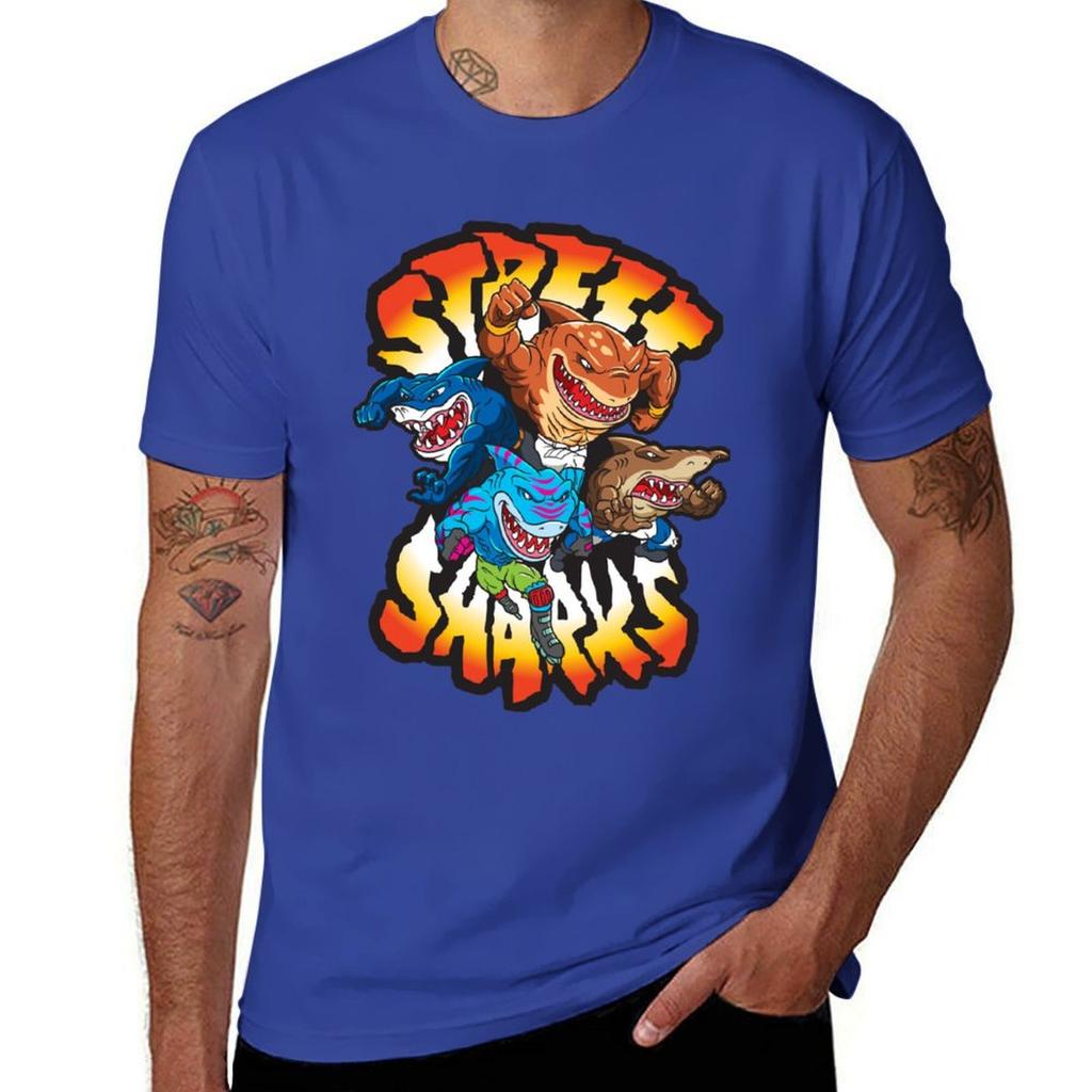 Shark Warriors Essential T-Shirt Customs Design Your Own Shirts Graphic Tees Customs Summer Clothes Black T Shirts for Men