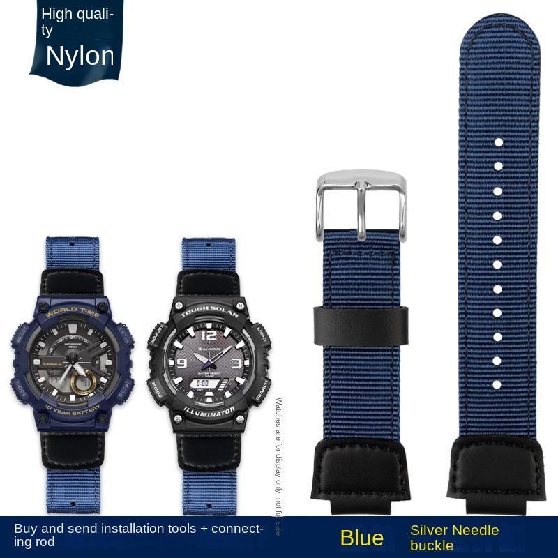 Per Casio AQ-S810W AEQ-110W MCW-200 cinturino da polso in tela di nylon sportivo 16mm 18mm cinturino per orologio cinturino da polso sportivo da uomo
