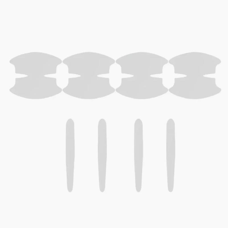 8 Piezas TPU Adhesivo Antiarañazos para Cuenco de Puerta de Coche Transparente Adhesivo Protector para Manija de Cuenco de Puerta Película para Superficie de Pintura Calcomanías Accesorios para Coche