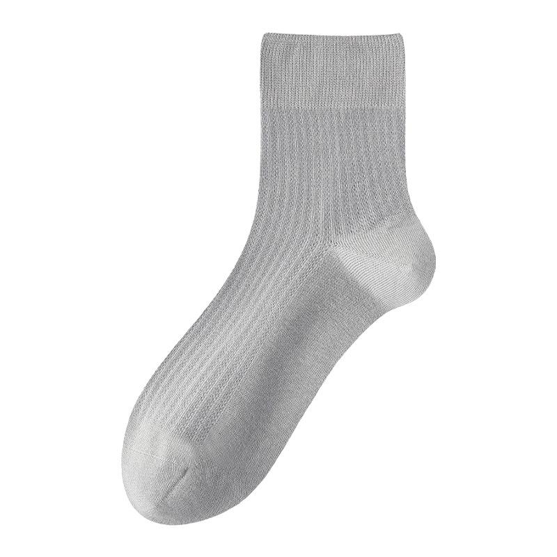 Pure Cotton Socks - Men's Summer Ultra-thin, Open-weave, Breathable Mid-calf Socks, Odor-resistant and Sweat-absorbent Cotton, Bone-free Socks