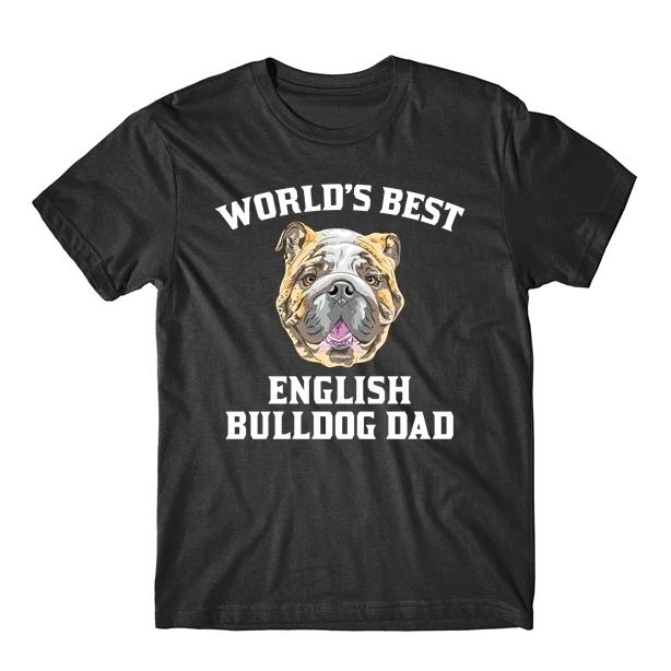 World s Best English Bulldog Dad Dog Owner Graphic T-Shirt 2XL