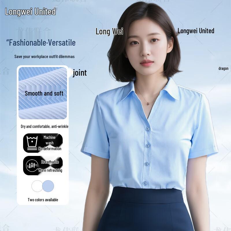 Women's Short Sleeve Professional Commuter Blouse
