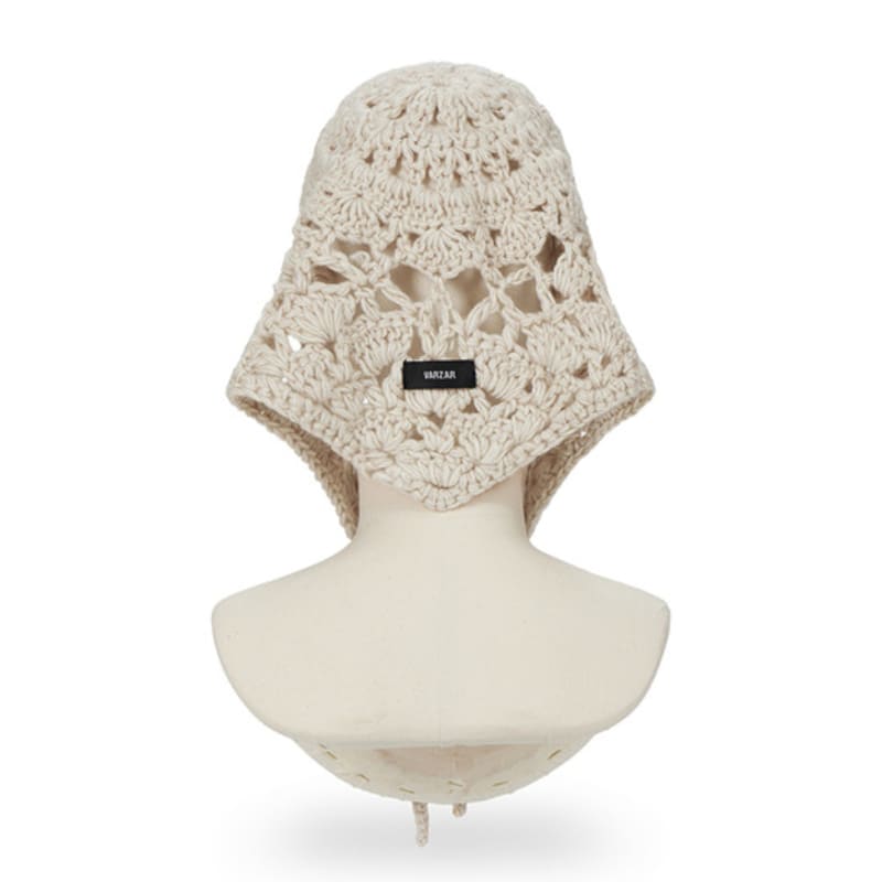 VARZAR Crochet Lace Bandana Beige