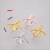 M-4Pcs Gold Bow Napkin Ring, Reusable Napkin Holder, Suitable For Valentine's Day, Parties, And Wedding Table Decorations