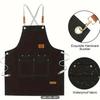 Multi Functional Canvas High-end Restaurant Apron with Multiple Pockets, Perfect for Cafes, Restaurants, and Fashionable Waist Workwear