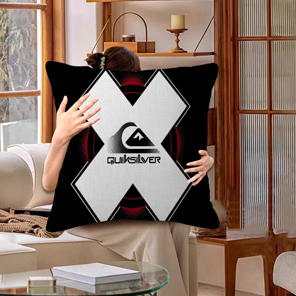 Q-QuiksilverS Logo Kissenbezug Kissenbezug Dekor Kissenbezug Bedruckter Kissenbezug Für Sofa