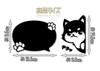 Hyokkori Shiba Inu Cutting Sticker Decal Kids in Car (Black,