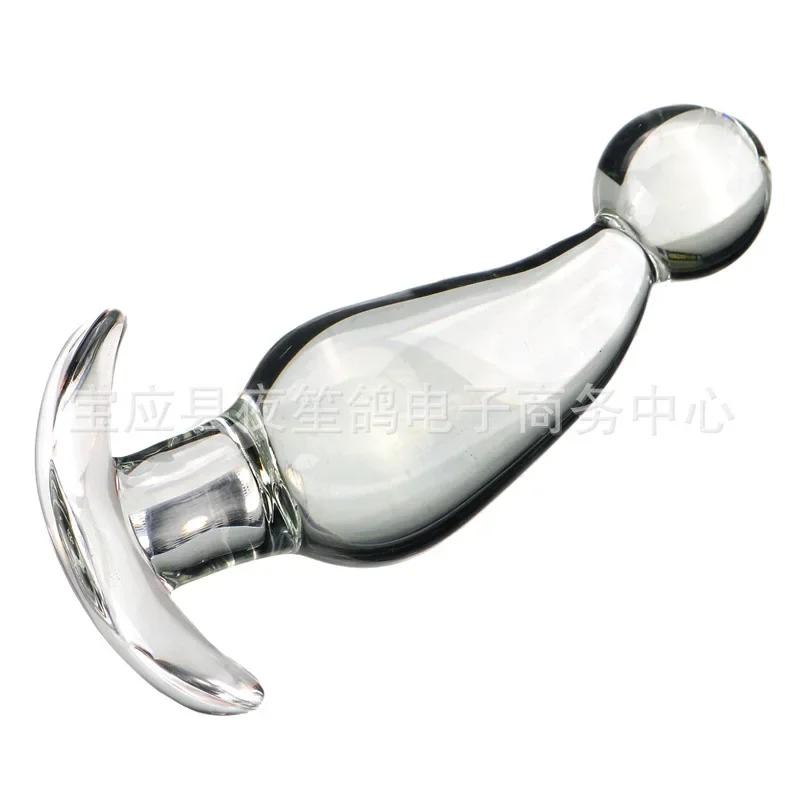 Anal Plug G Spot Stimulator Vaginal Plug Glass Dildo Butt Plugs Clear Crystal Dildos Adult Sex Toys For Woman Vagina Stimulate