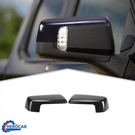 Rear View Side Mirror Cover Trim For Chevy Silverado/GMC Sierra Carbon Fiber ABS