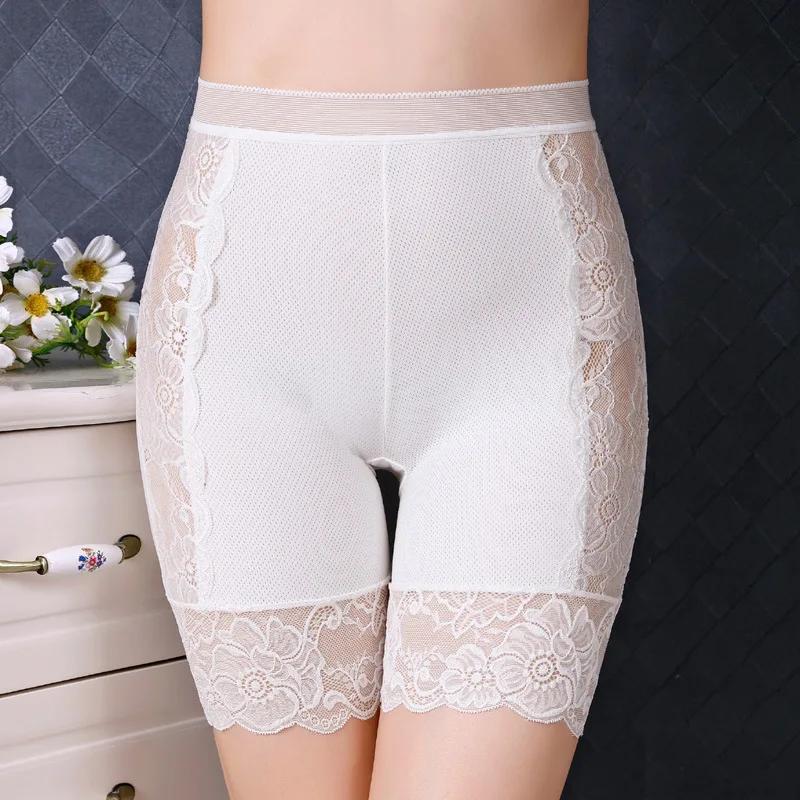 Plus Size Safety Short Pants Women Seamless Under Skirt Boxers for Women Sexy Lace Anti Chafing Boyshort Panties Underwear