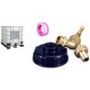 Brass 1/2 inch IBC Tap Valve Accessory for Water Dispensing Compatible with Various Buckets Outdoor Faucet Spout and Adapter Cap