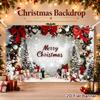 Premium Merry Christmas Wall Tapestry Polyester Xmas Holiday Banner Decoration Festive Snow Scene Art for Home Party Room Accent