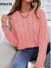 Women's Autumn Winter New Style Loose Knit Pullover Sweater Coat
