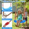 Taeku Kids Swing, Plastic Swing Seat with Rope, Adjustable Tree Swing Set Accessories for Outdoor Indoor Playground (Blue)