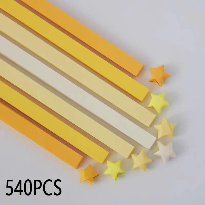 Lucky Star Paper Strips 540 PCS Origami Paper Strips for Making 3D Stars DIY Home Decor Birthday Gift Wedding Wish Filling Jar