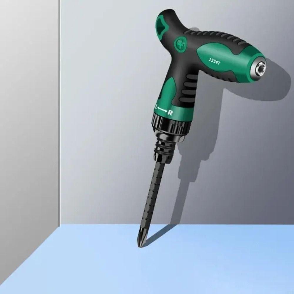 Adjustable Ratchet Screwdriver Bit Insulated Handle Telescopic Screwdriver Set Household Use