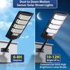1 Pack Solar Street Light Outdoor Waterproof 6500K LED Solar Motion Sensor Light Outdoor Dusk To Dawn Flood Light Remote Control