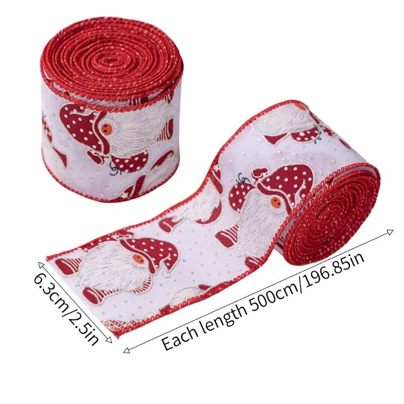 Cloth Decorative Ribbon Christmas Tree OrnamentFestival Party Decoration Gift Packaging Supplies Sustainable Materials