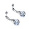 Natural Aquamarine Drop Earrings for Women Sterling Silver 925 Timeless Design Delicate Female Jewelry Wedding Luxury Earrings